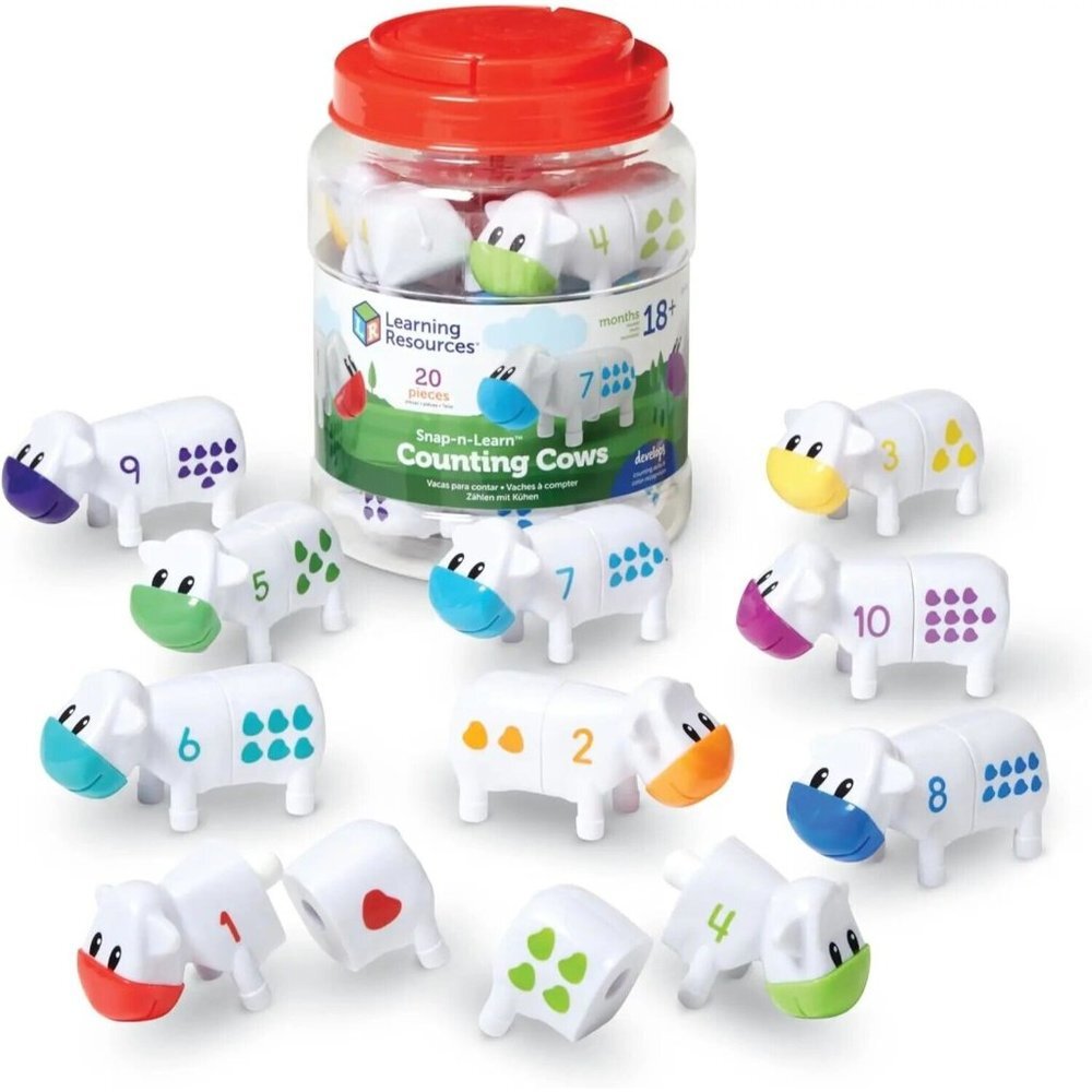 Learning Resources Snap N Learn Counting Cows Heads Tails Colors Numbers Toy